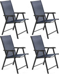 Yaheetech Patio Chairs Set of 4 Outdoor Folding Lawn Chairs, folds flat by Unknown
