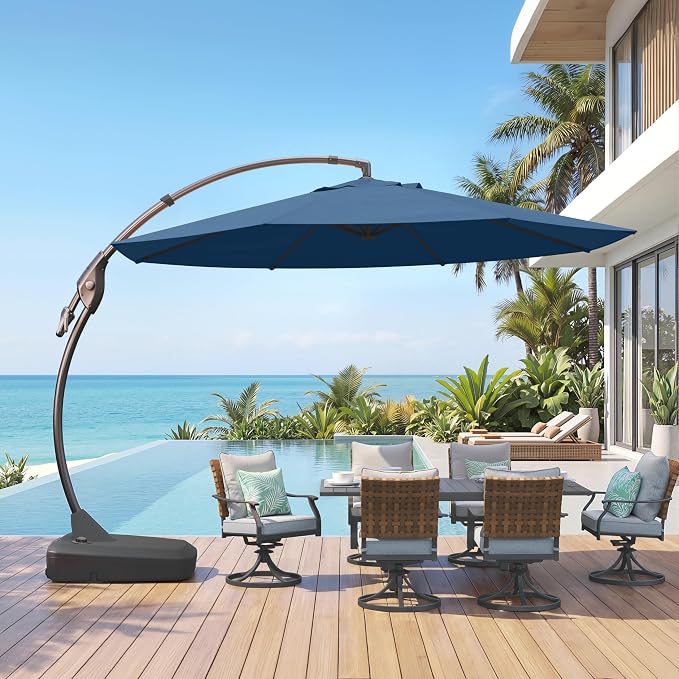 Grand patio 12FT Cantilever Round Umbrella by GrandPatio