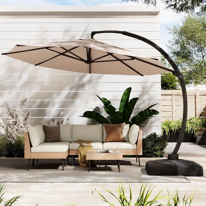 11FT All Aluminum Cantilever Patio Umbrella by ENSTVER