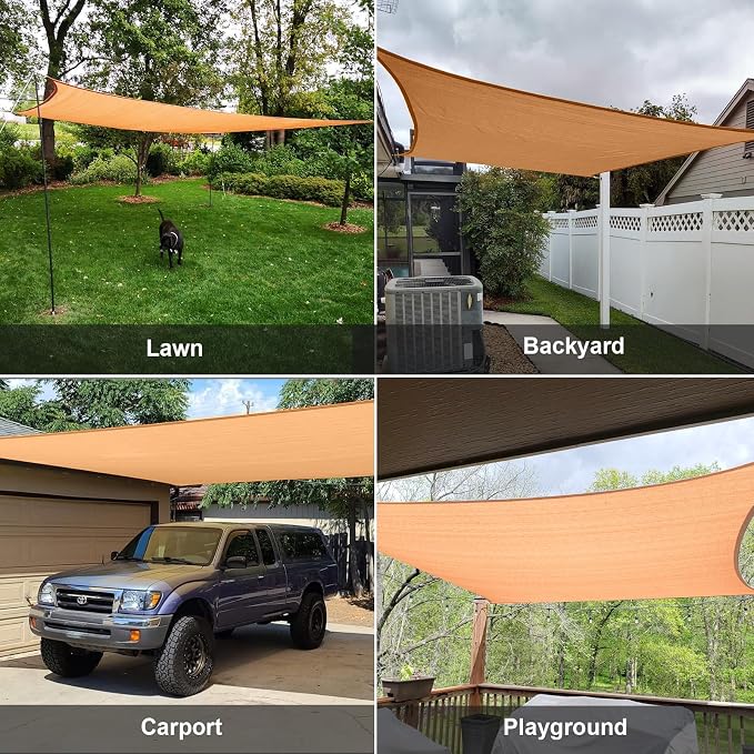 Sun Shade Sail 11'x20' Peach Fuzz Rectangle Custom Size | 95% UV Block - Image 7