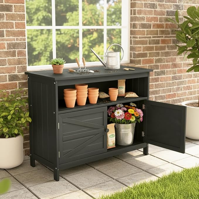 HIPS All-Weather Outdoor Storage Cabinet, Outdoor Sideboard - Image 2
