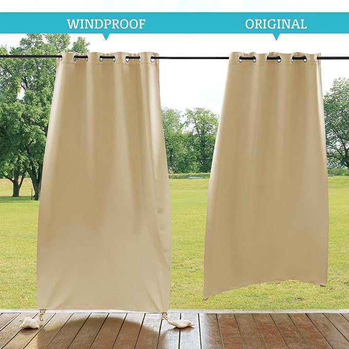 RYB HOME Extra Wide Outdoor Curtains - Image 2