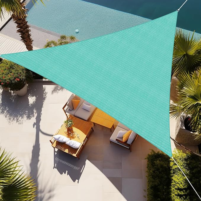 Shade&Beyond Custom Sun Shade Sail 13'X13'X18.4'Triangle Sun Sail Shades Patio by ShadeBeyond