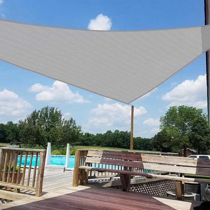 Windscreen4less 3' x 3' x 3' Sun Shade Sail Triangle Outdoor Canopy Cover UV by Windscreen4less