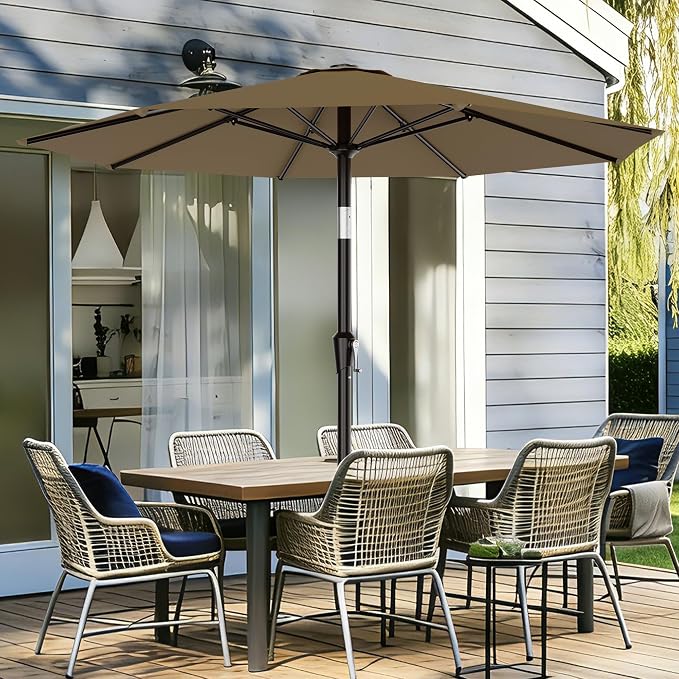 9 FT Patio Umbrella for Outdoor, Outdoor Table Umbrella - Image 2