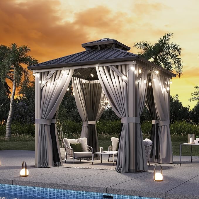 Aoxun Gazebo 8x8 Hardtop Gazebo - Image 2
