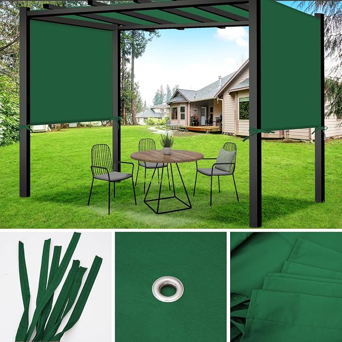 17x6.8 Ft Universal Pergola Replacement Canopy, Outdoor Canopy Shade Cover | - Image 3