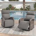 Zero Gravity Patio Swivel Recliner Chairs Set of 2 by JelwalyPatioFurnitureSet