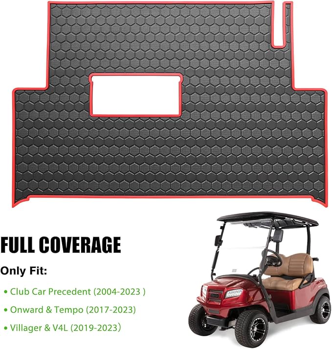 Club Car Precedent Golf Cart Full Coverage Floor Liner Mat, Fits Club Car Precedent (2004-2023), Onward & Tempo (2017-2023), Villager & V4L (2019-2023), Durable Anti-Slip Rubber