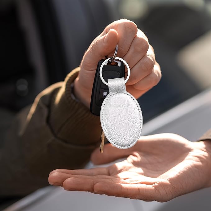 LaserGram Oval Keychain, Disc Golf, Personalized Engraving Included