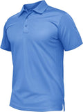 TACVASEN Mens Polo Shirt Short Sleeve Tactical Performance Collared Work Golf Shirts Dry Fit Pique Polos for Summer