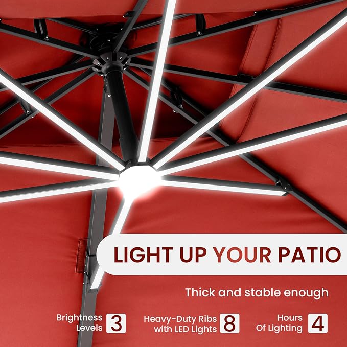 10 X 13 FT Cantilever Patio Umbrella Outdoor - Image 2