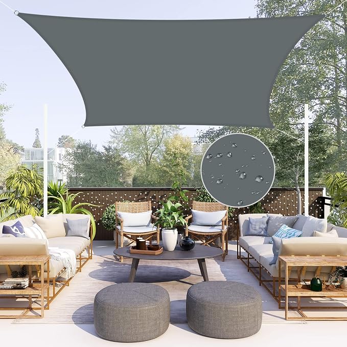 Neween Waterproof Sun Shade Sail Rectangle UV Block Canopy by Neween