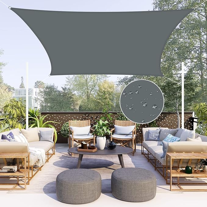 Neween Waterproof Sun Shade Sail Rectangle UV Block Canopy by Neween