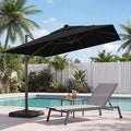 10x10 FT Patio Cantilever Umbrella, Rectangular Heavy Duty Offset Umbrella by VEGOND