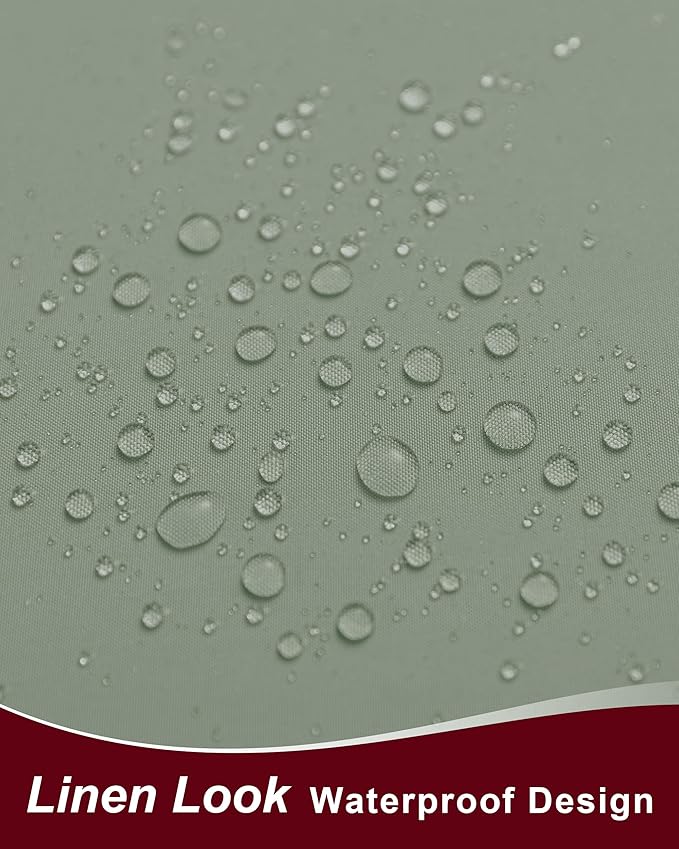 Grommet Outdoor Curtains for Patio Waterproof 8 Pcs 54x120 In Sage Green | - Image 2