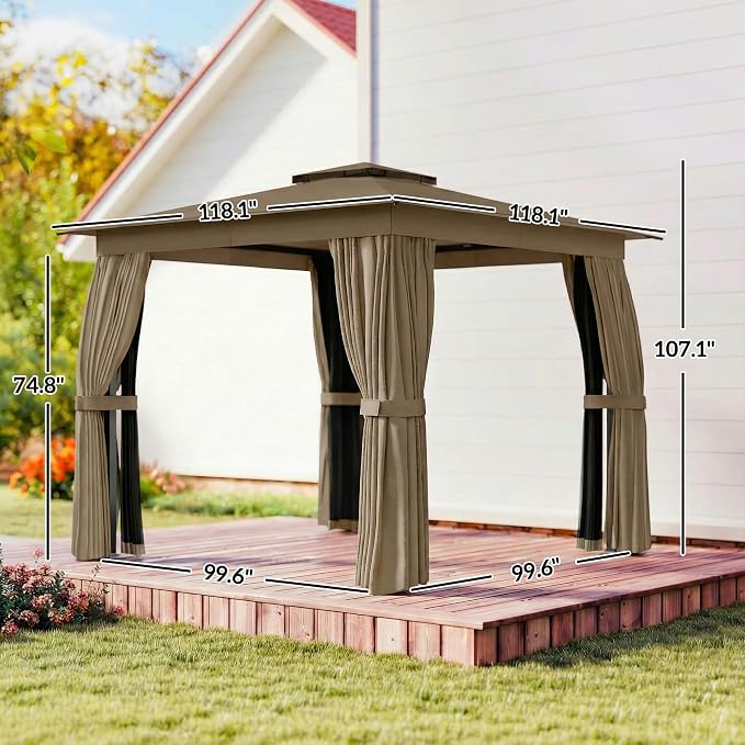 Outsunny 10' x 10' Outdoor Patio Gazebo - Image 7
