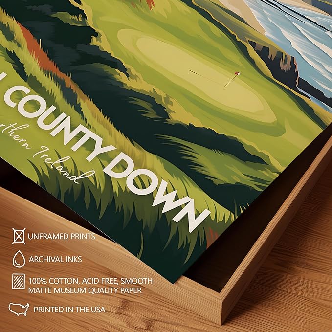 Golf Course Premium Giclee Fine Art Prints - Augusta, Pebble Beach, Pinehurst, Golf Course Posters, Golf Wall Art, Aesthetic Poster for Home Office Decor, Ready to Frame