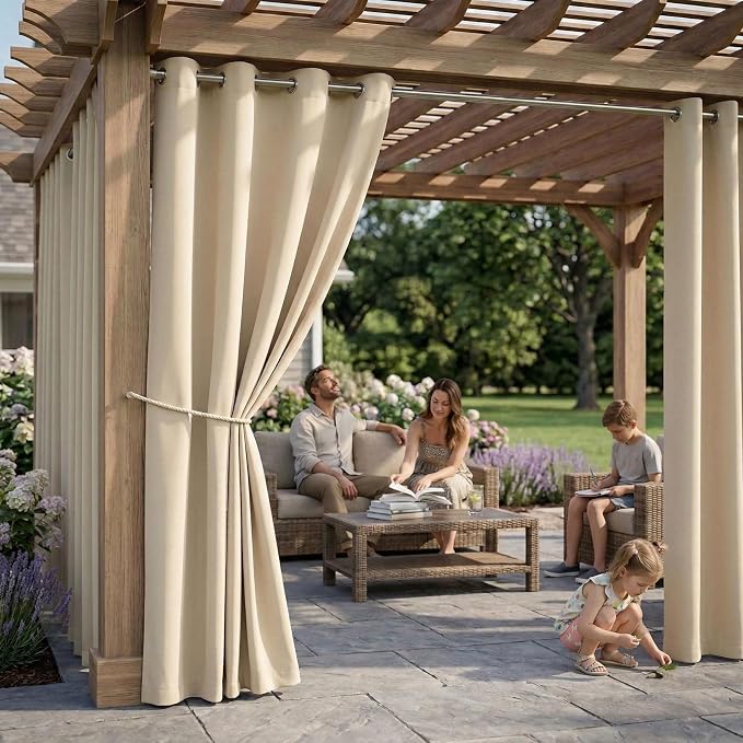Waterproof Outdoor Curtain W52 x L84 - Image 2