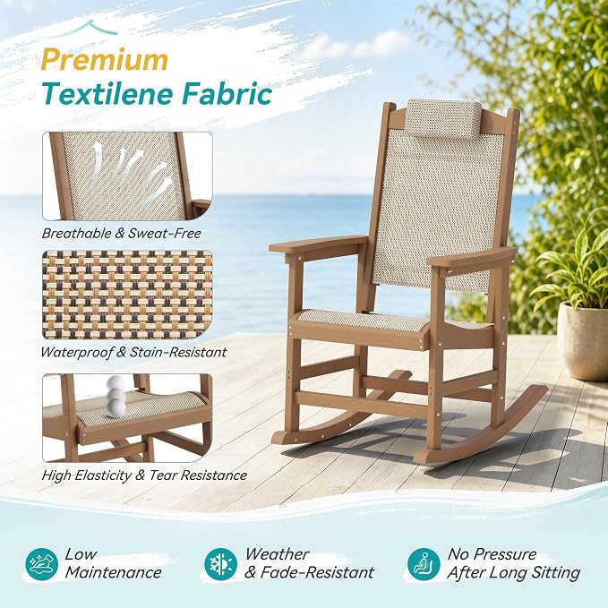 Outdoor Rocking Chair Set of 2 - Image 5