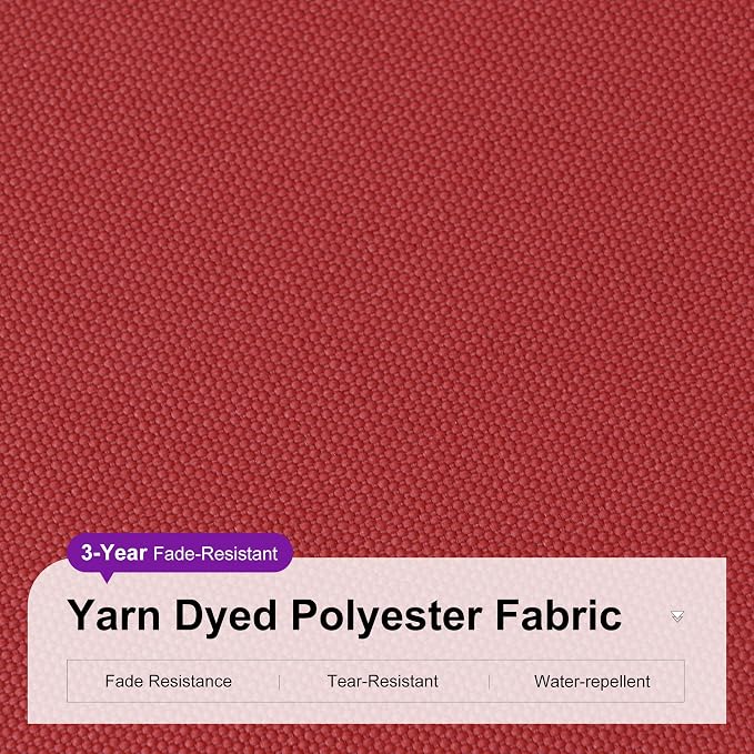 PURPLE LEAF Patio Umbrella Outdoor 10' x 10' Square Easy Assembly Terra | Built - Image 7