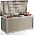 ROJIK Outdoor Storage Housing Deck Box, Waterproof Patio Furniture, Garden Tools by ROJIK
