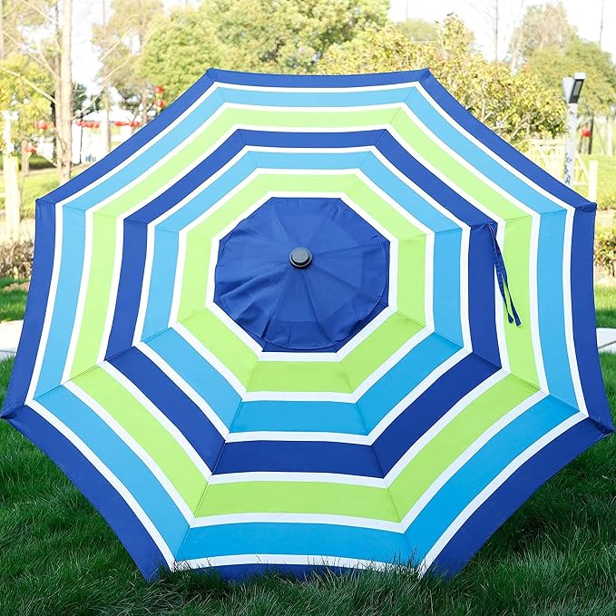 9' Outdoor Patio Umbrella, Outdoor Table Umbrella, Yard Umbrella, Market - Image 4