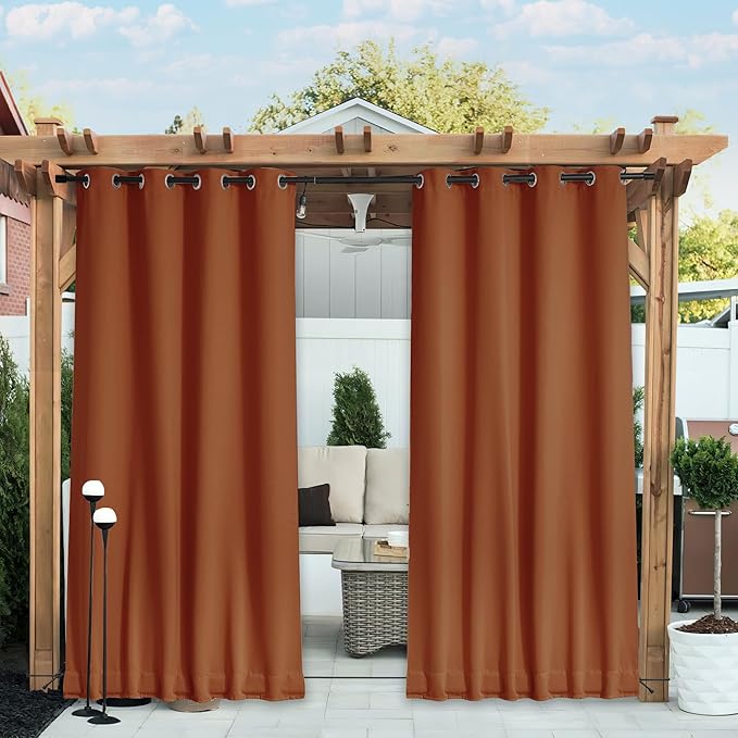 NICETOWN 2 PCs Waterproof Outdoor Curtains by NICETOWN
