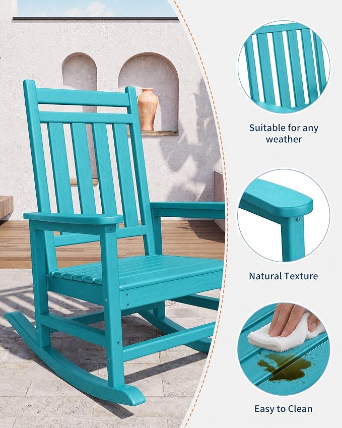 HDPE Rocking Chair Outdoor Set of 2 - Image 5