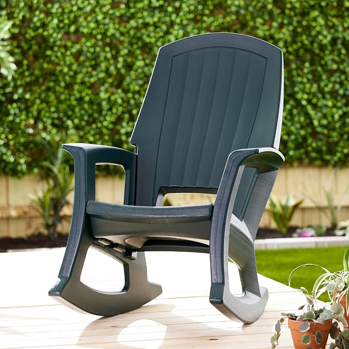 Rockaway Heavy Duty All Weather Patio or Deck Rocking Chair, and Patio - Image 2