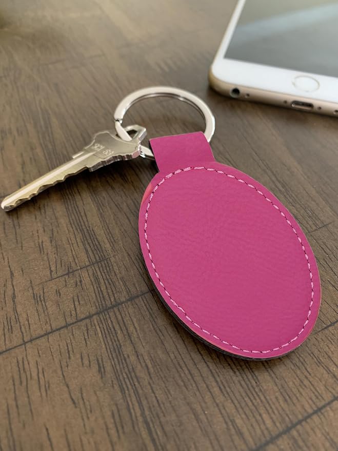 LaserGram Oval Keychain, Disc Golf, Personalized Engraving Included