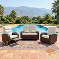 Oversized 3 Pieces Wicker Outdoor Recliner Loveseat by LayinSun