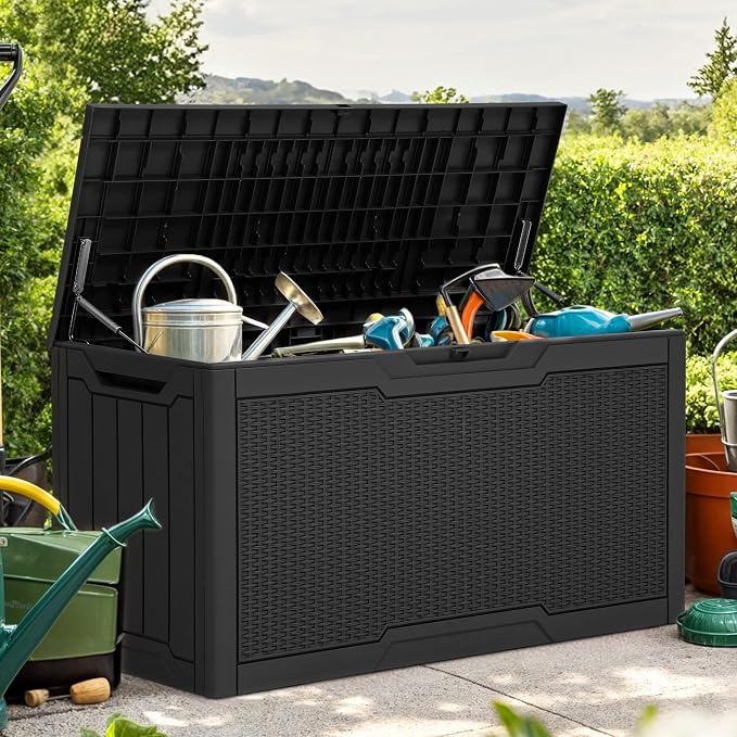YITAHOME 80 Gallon Outdoor Storage Box | Large Water Resistant Resin Deck Box - Image 2