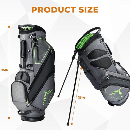 14 Way Dividers Golf Stand Bag Lightweight, Golf Bag for Men Women with Multiple Pockets, Dual Strap and Rain Cover Hood