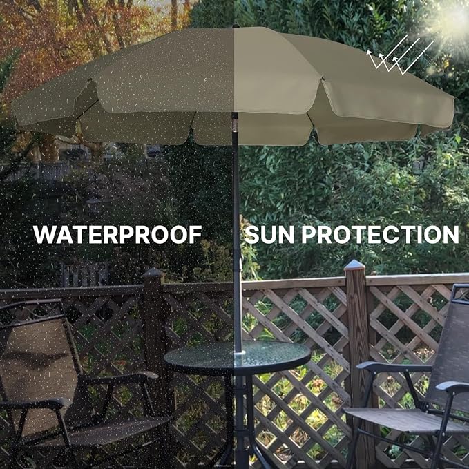 AMMSUN Patio Umbrella, 6.5 ft Outdoor Table Umbrella - Image 3