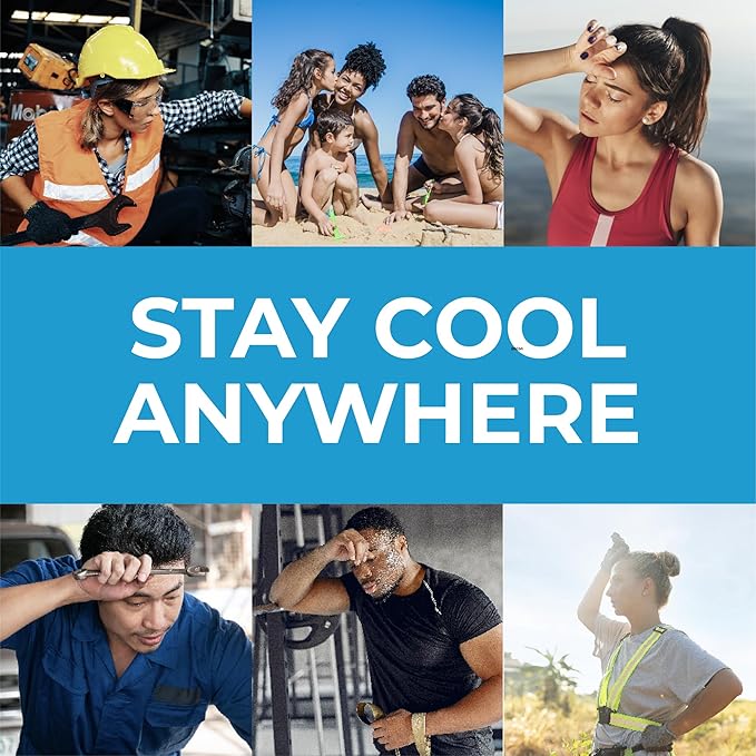 SHAKEitCOOL Original Cooling Towel – Be Cool in Style - Heat Relief, Soft, Lightweight, Sun Protection, Easy Clean - Perfect for Biking, Running, Yoga, Gym, Gardening - Golf