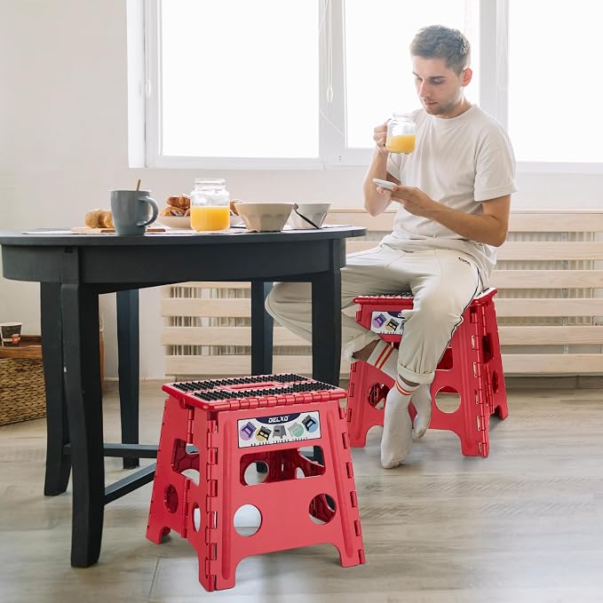 Delxo Folding Step Stool 13 Inch, 300 Lbs Step Stool - Image 4