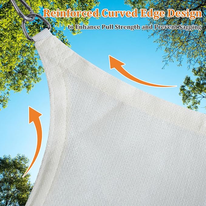 Shade&Beyond Custom Sun Shade Sail 10'x11'x14.9' Triangle Sun Sail Shades Patio - Image 5