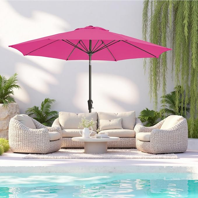 Patio Umbrella 9FT Outdoor Umbrella Patio Table - Image 5