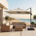 9x12 FT Patio Cantilever Umbrella, Rectangular Heavy Duty Offset Umbrella by VEGOND