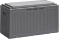 Greesum 100 Gallon Resin Deck Box Large Outdoor Storage Boxes by BuynowfromGreesum