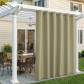 Set of 4 Outdoor Curtains for Patio Waterproof, Breathable Grommet Panels for by Sunshelf