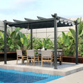 Tangkula 10x12 Ft Pergola, Heavy-Duty Aluminum Outdoor Pergola by TANGKULA