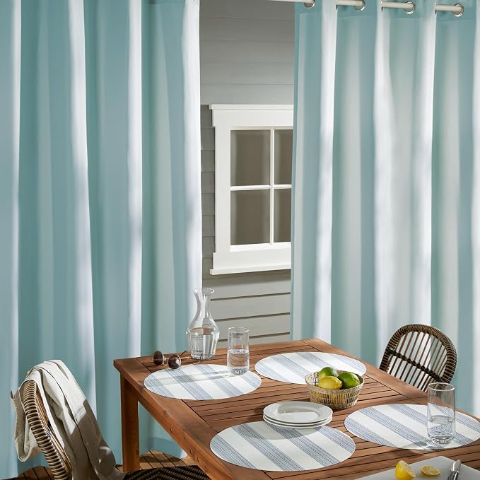 Town & Country Basics Cabana Solid Heavyweight Indoor Outdoor Curtains - Image 6