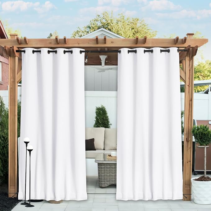 NICETOWN 2 PCs Waterproof Outdoor Curtains by NICETOWN