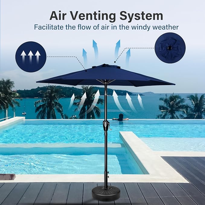 Simple Deluxe 9' Patio Umbrella Outdoor Table Market Yard Umbrella - Image 6