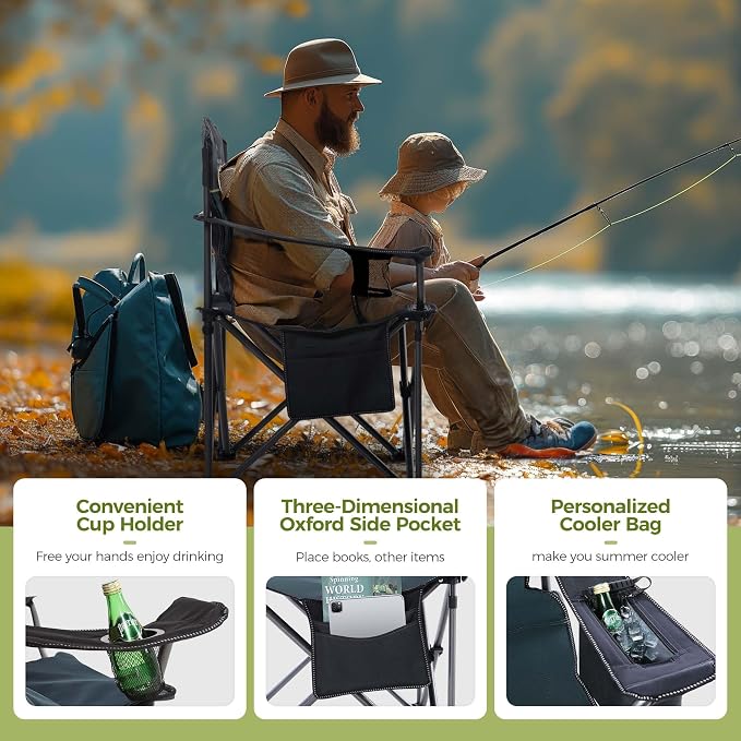 ALPHA CAMP Oversized Fully Padded Camping Chairs - Image 8