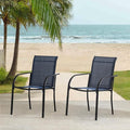Outdoor Dining Chairs Set of 2, Stackable Patio Chairs by Seekverse