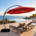 Outdoor Patio Umbrella with Base included, 11 FT Deluxe Curvy Cantilever by LAUSAINTHOME