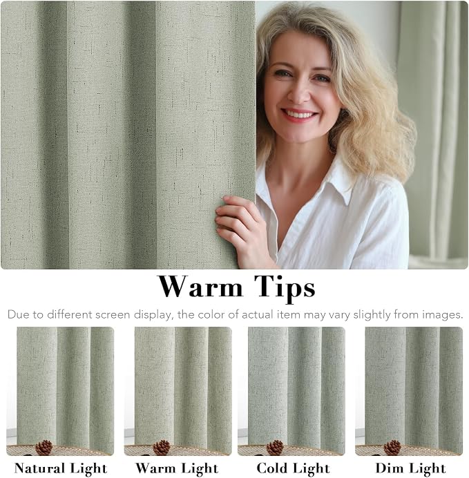H.VERSAILTEX Linen Curtains 100% Blackout Curtains - Image 5